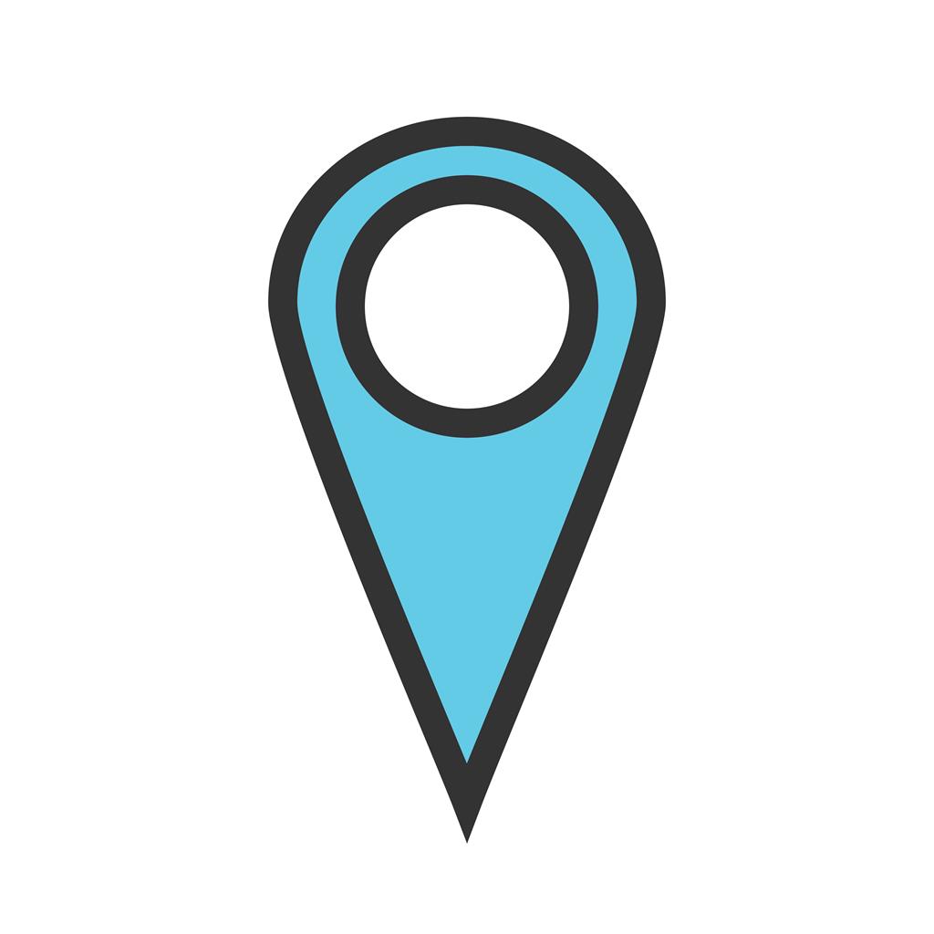 Location Tag Line Filled Icon - IconBunny