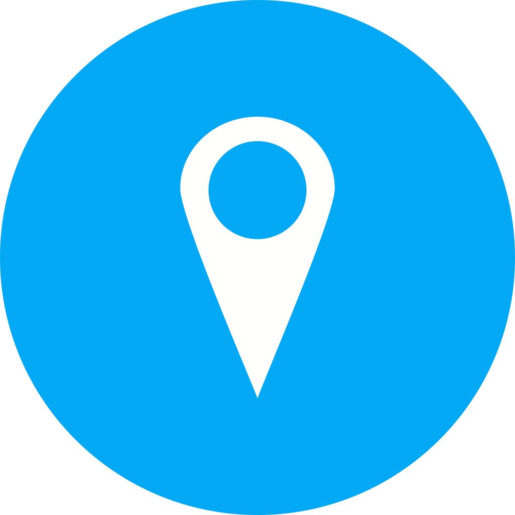 Location Tag Flat Round Icon - IconBunny