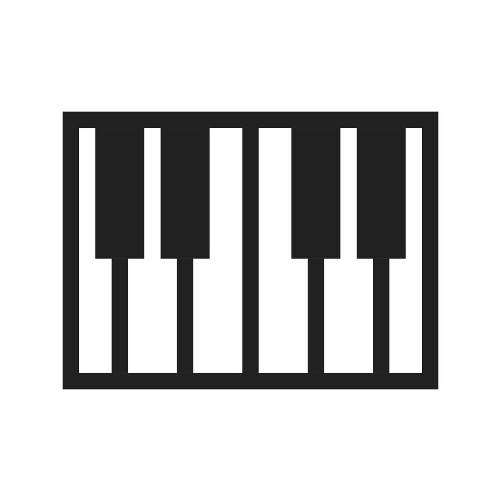 Piano Flat Multicolor Icon - IconBunny