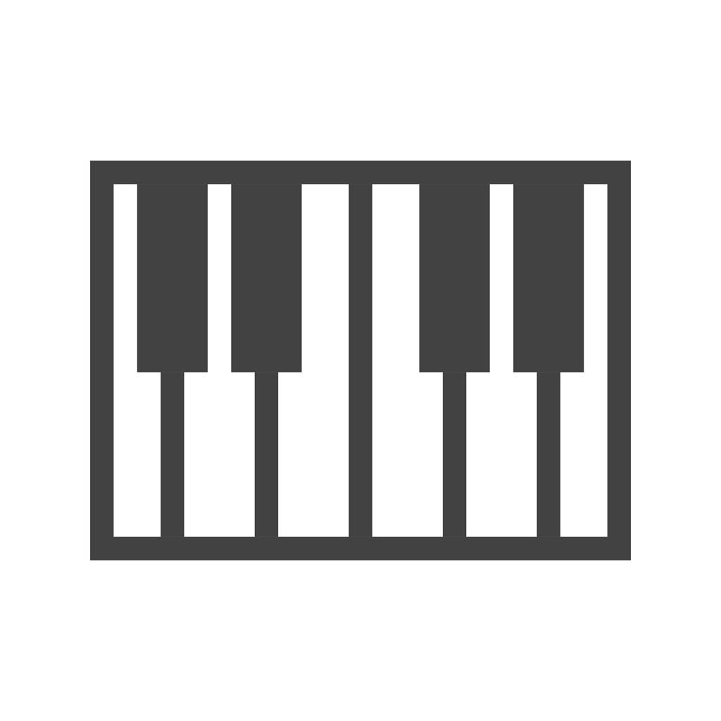 Piano Glyph Icon - IconBunny