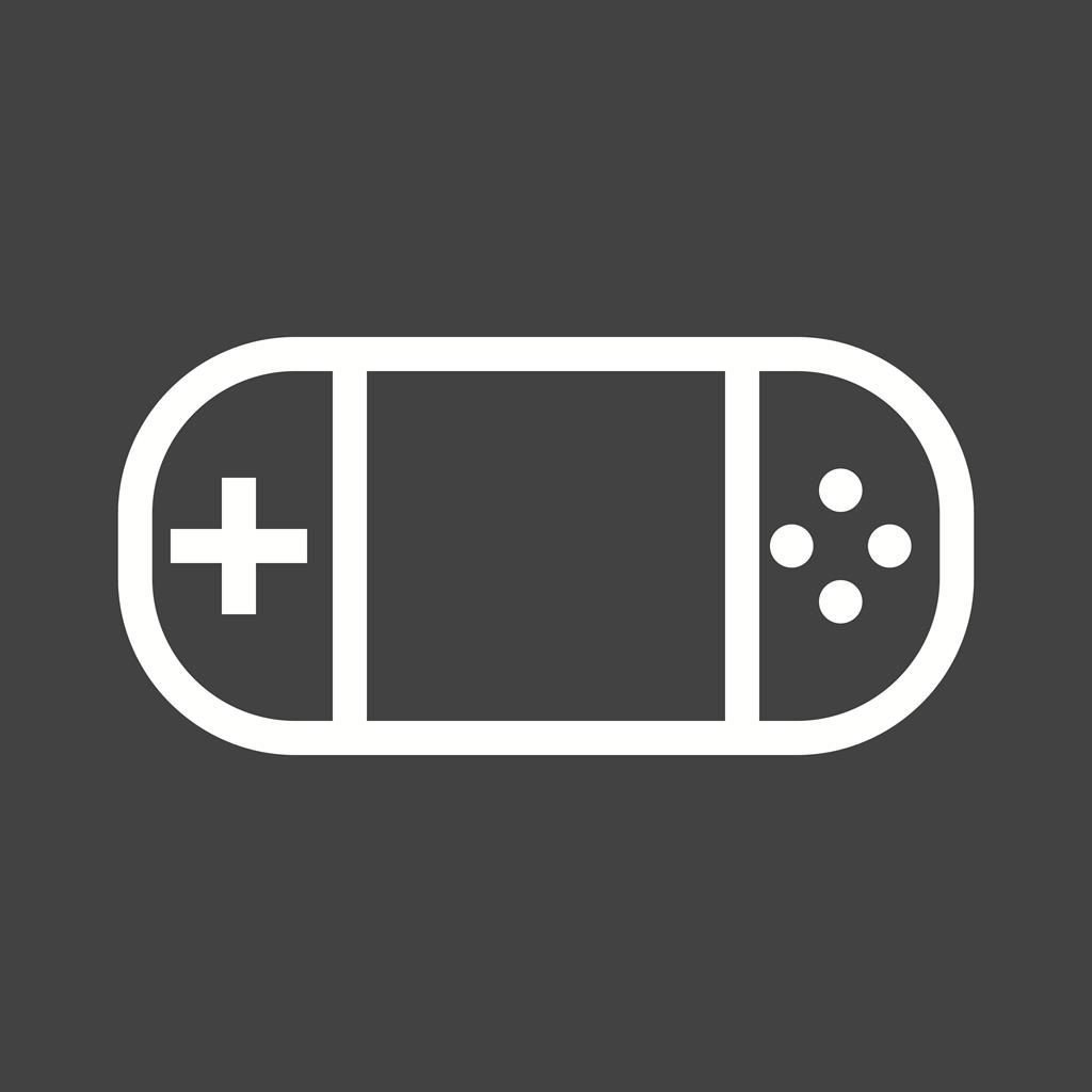 Play Station Line Inverted Icon - IconBunny