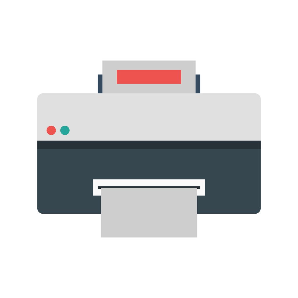 Printer Flat Multicolor Icon - IconBunny