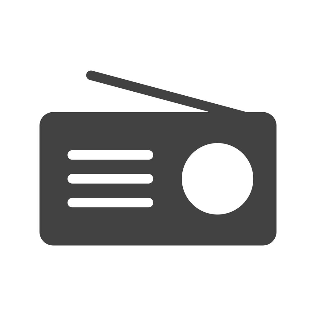 Radio Set Glyph Icon - IconBunny