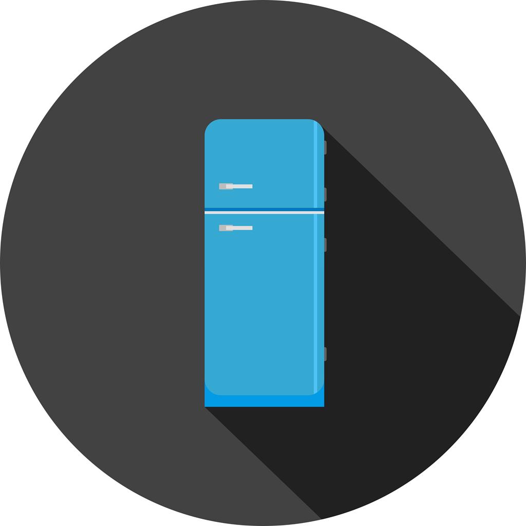 Refrigerator Flat Shadowed Icon - IconBunny