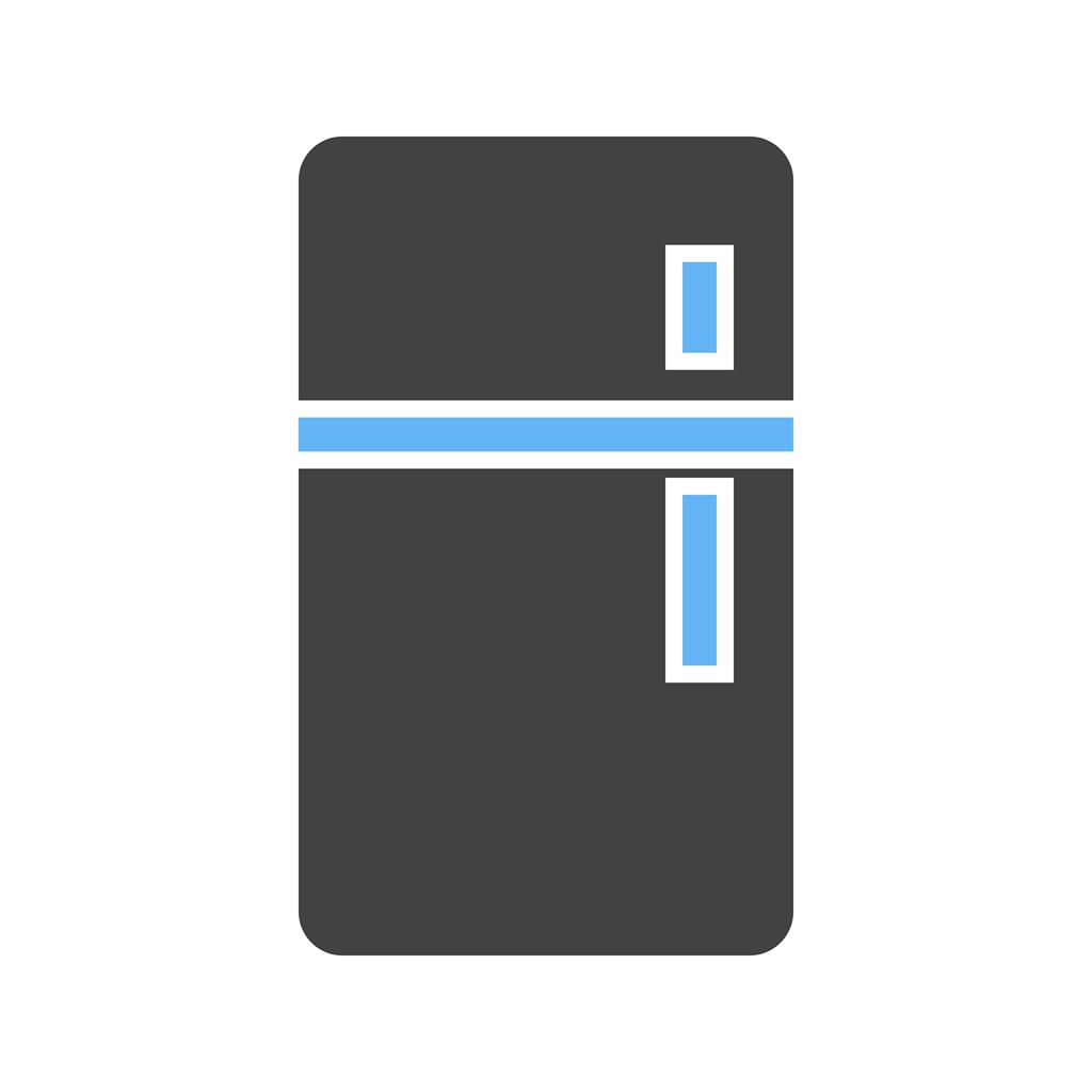 Refrigerator Blue Black Icon - IconBunny