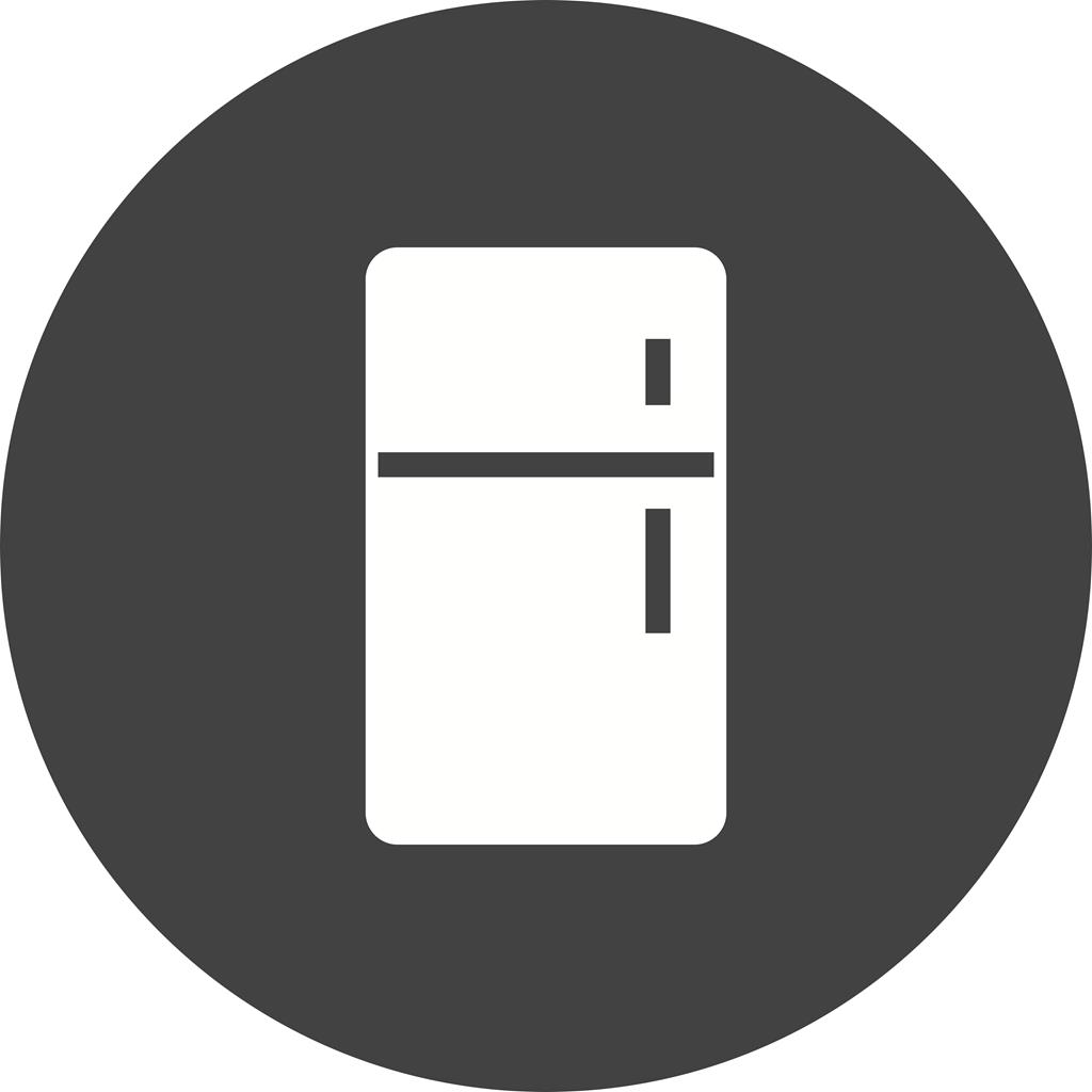 Refrigerator Flat Round Icon - IconBunny