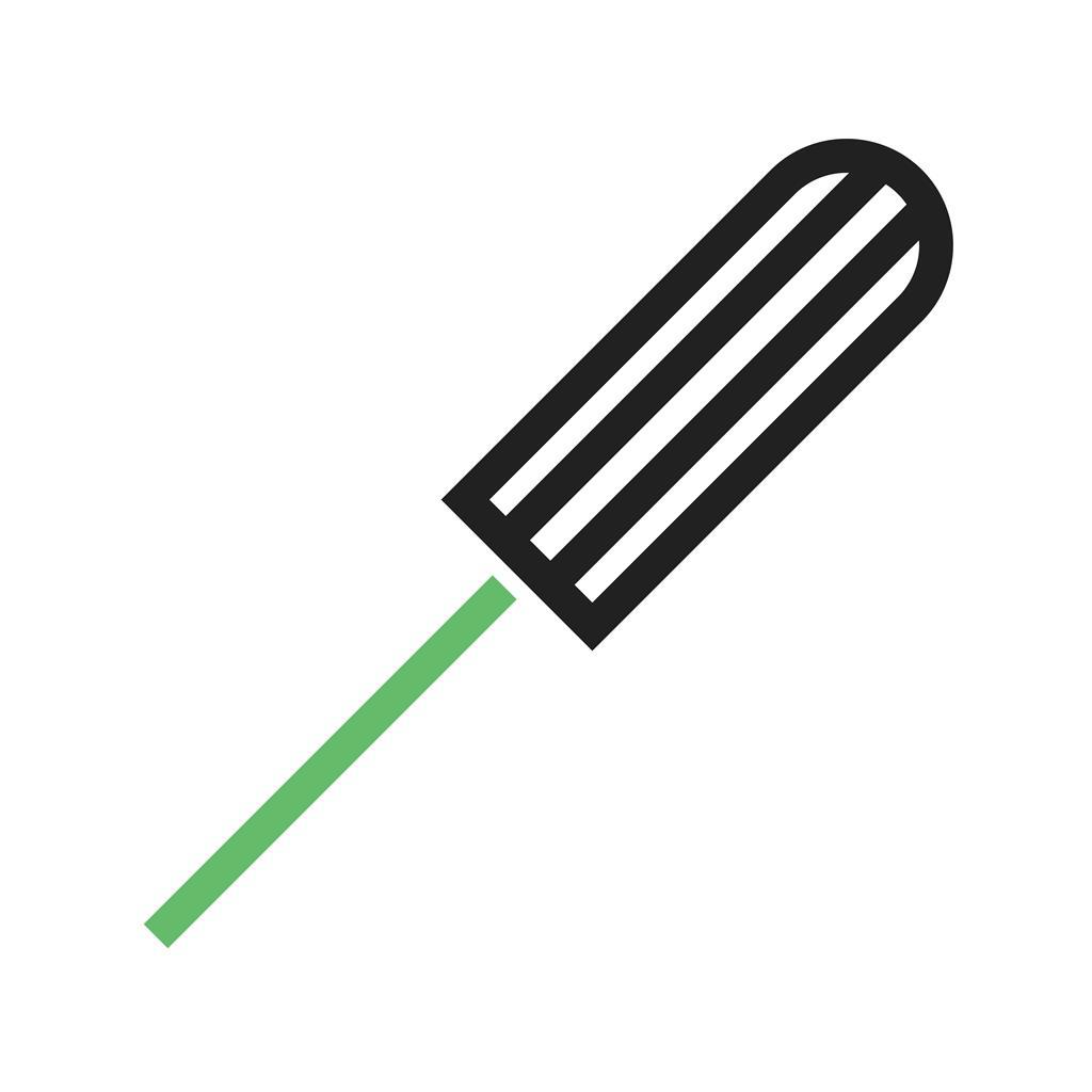 Screw Driver Line Green Black Icon - IconBunny