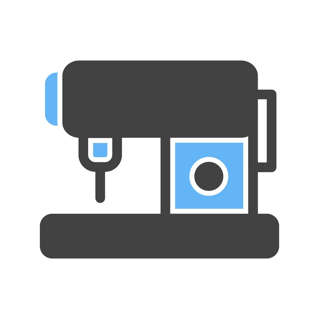 Sewing Machine Blue Black Icon - IconBunny