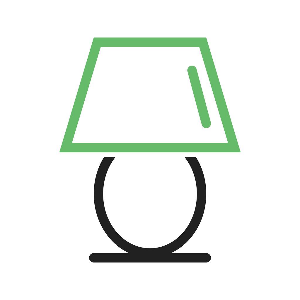 Table Lamp Line Green Black Icon - IconBunny
