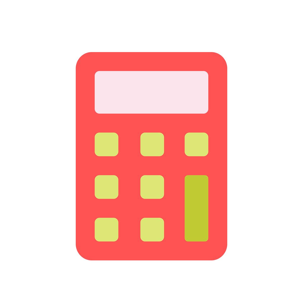Calculator Flat Multicolor Icon - IconBunny