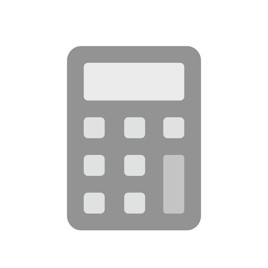 Calculator Greyscale Icon - IconBunny