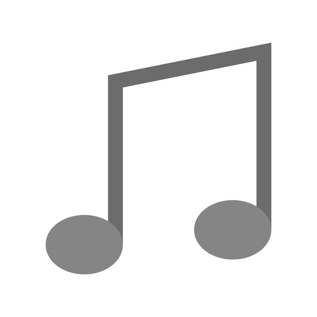 Music Greyscale Icon - IconBunny