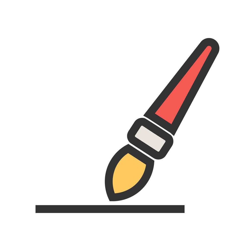 Brush drawing line Line Filled Icon - IconBunny