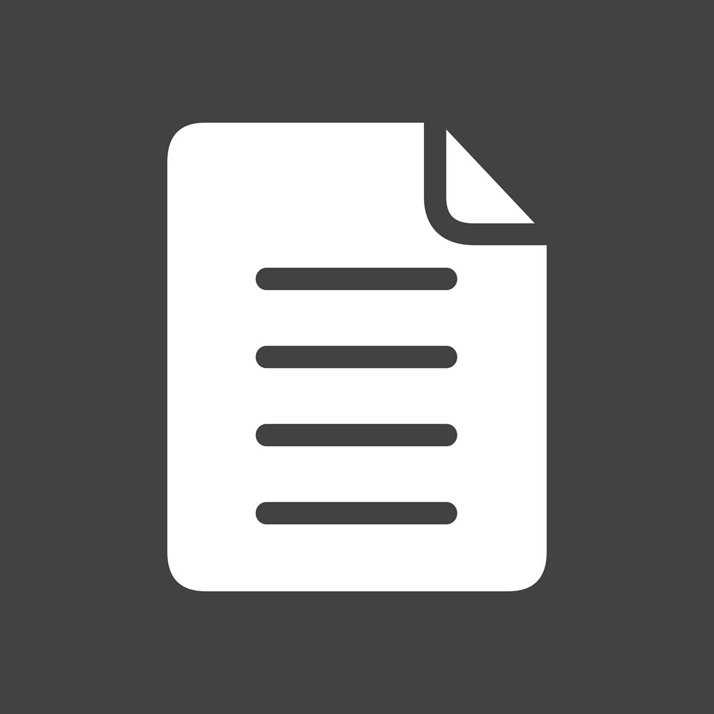 Notes Glyph Inverted Icon - IconBunny