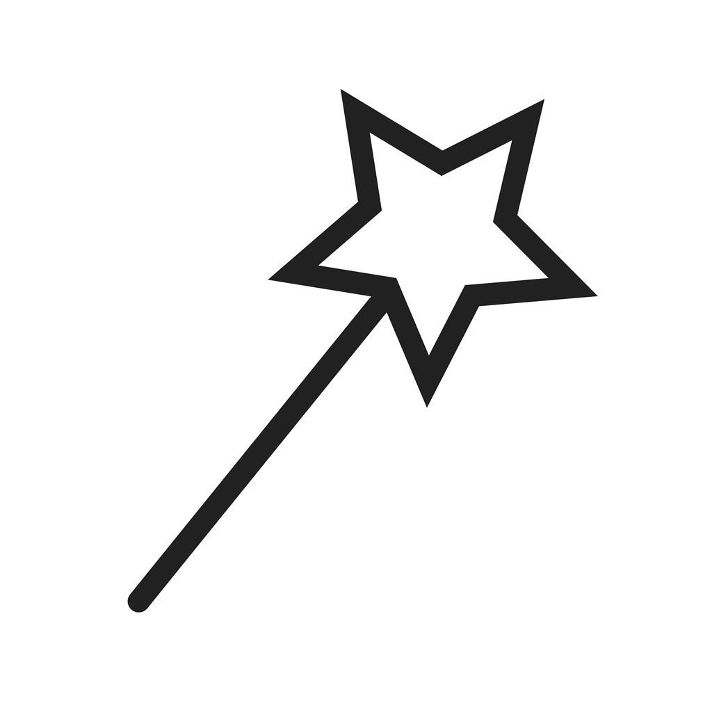 Magic Wand Tool Line Icon - IconBunny