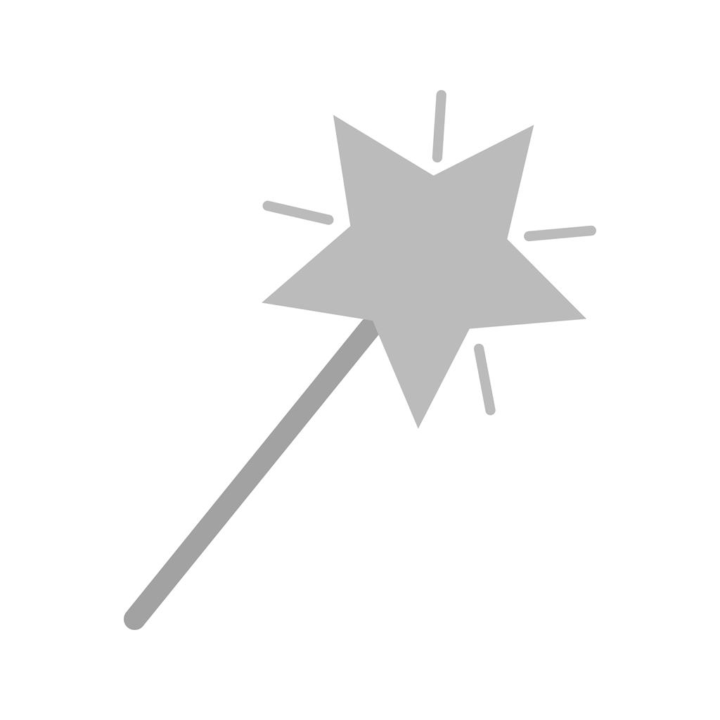 Magic Wand Tool Greyscale Icon - IconBunny