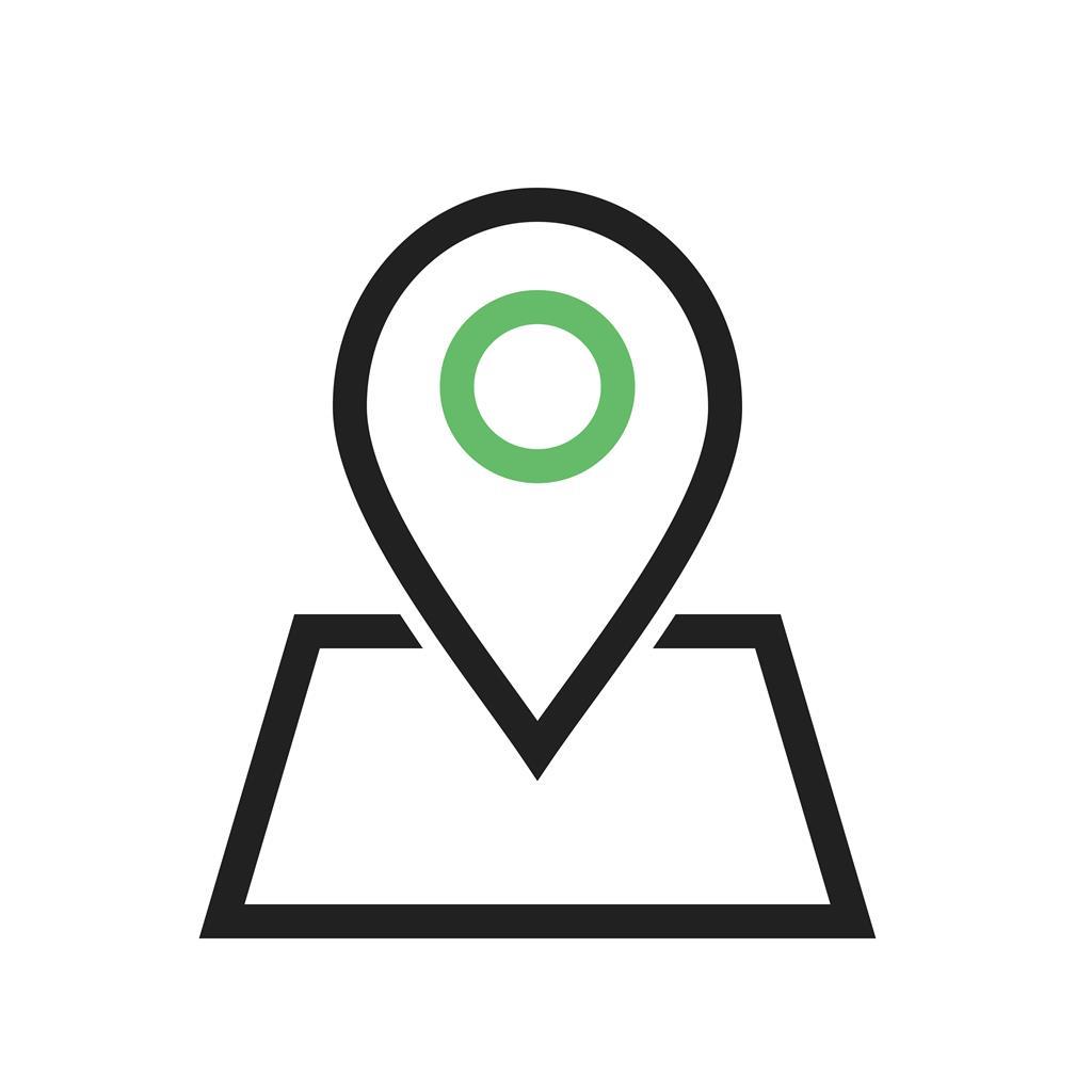 Maps Line Green Black Icon - IconBunny