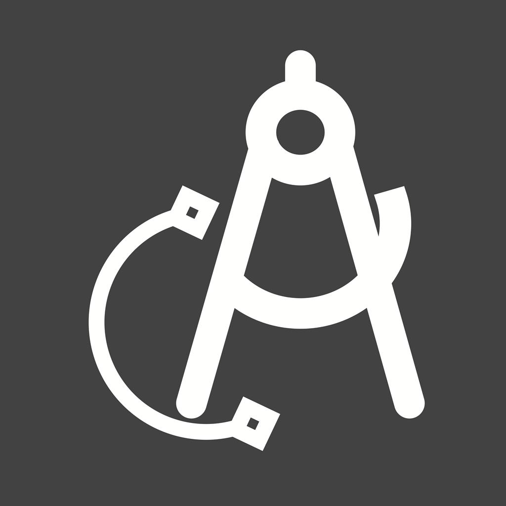 Drawing Tools Glyph Inverted Icon - IconBunny