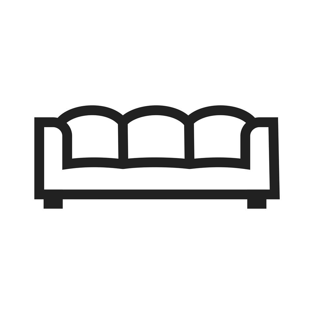 Large Sofa Line Icon - IconBunny