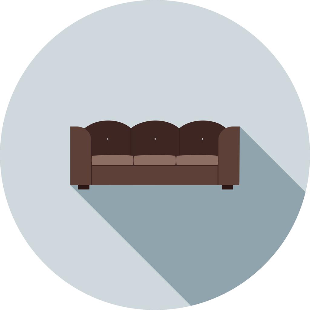 Large Sofa Flat Shadowed Icon - IconBunny