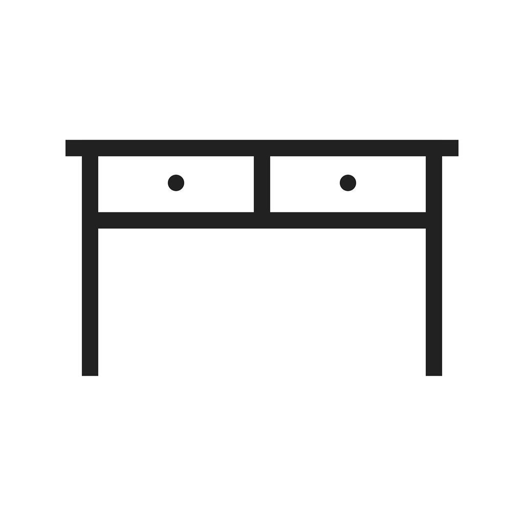 Table with Drawers I Line Icon - IconBunny