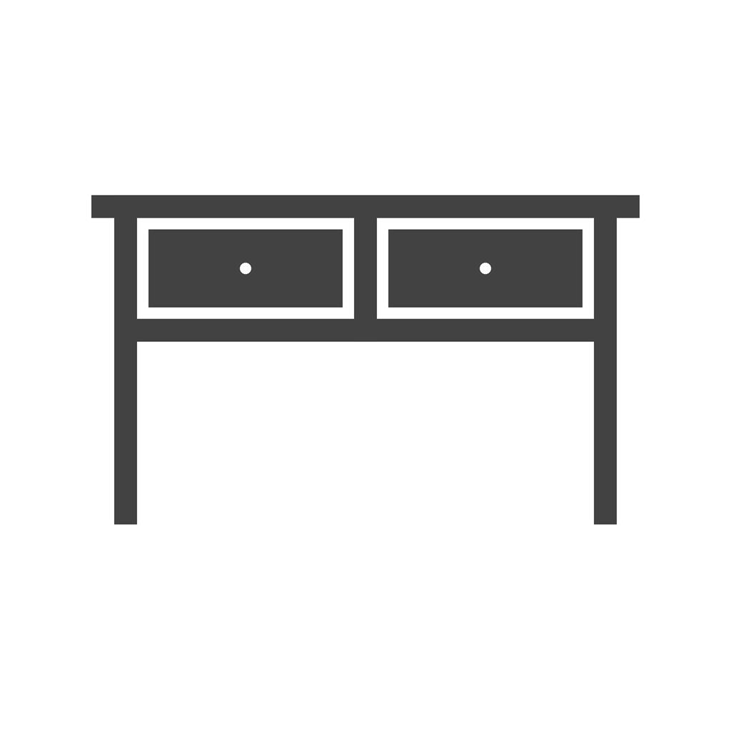 Table with Drawers I Glyph Icon - IconBunny