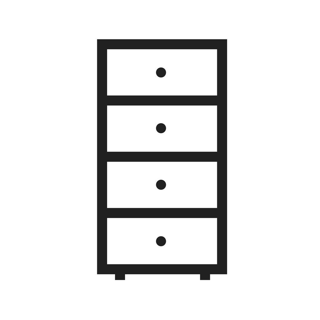 Cabinets Line Icon - IconBunny
