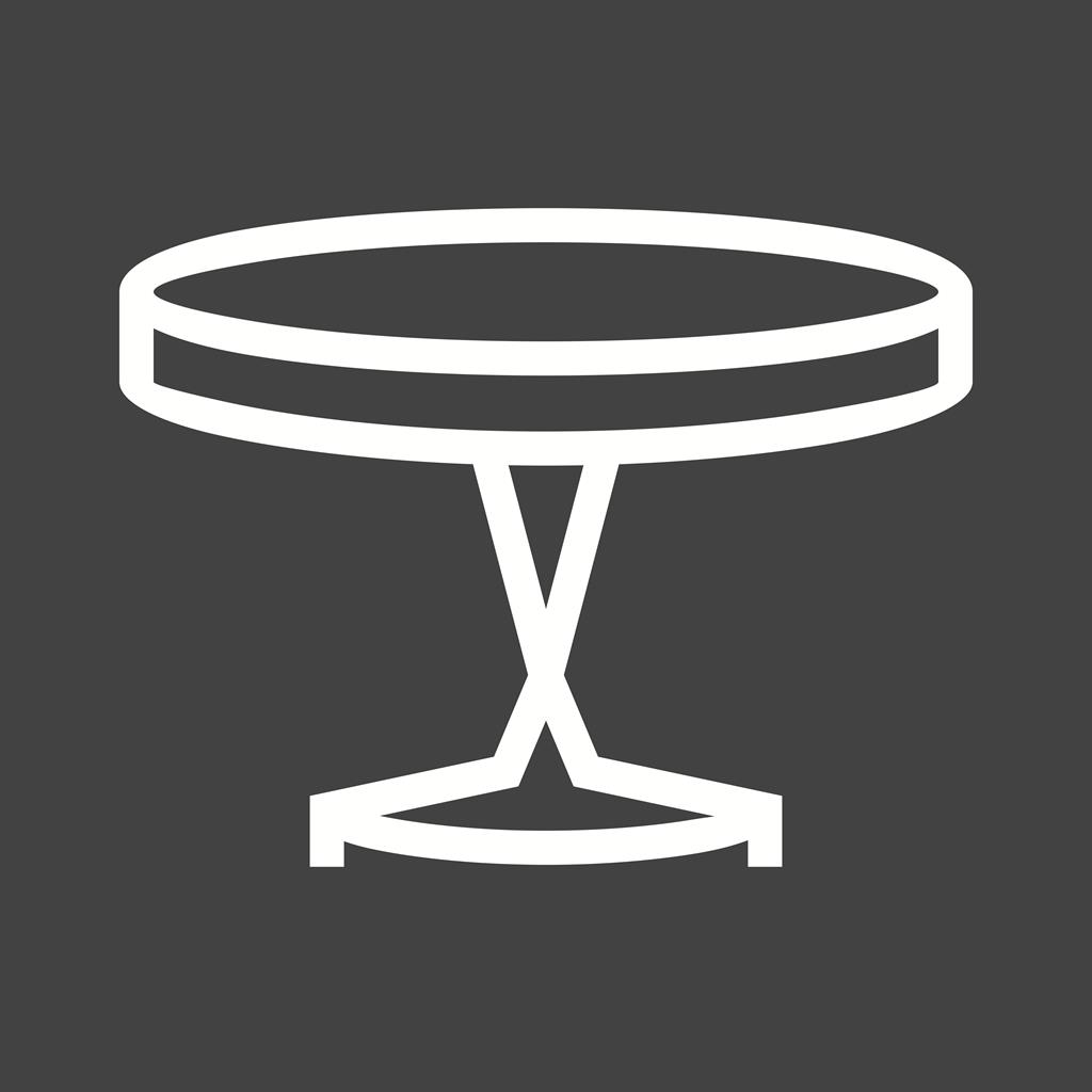 Small Table Line Inverted Icon - IconBunny