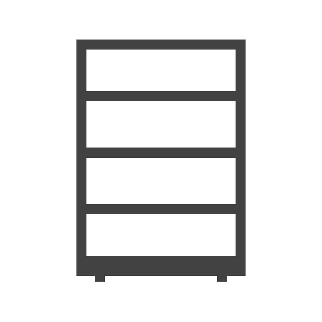Shelves Cabinet Glyph Icon - IconBunny