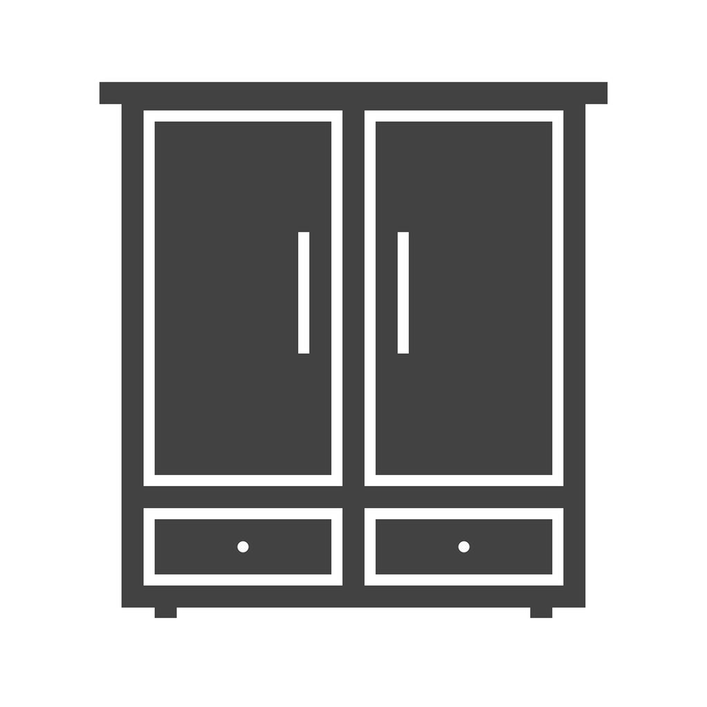Cupboard Glyph Icon - IconBunny