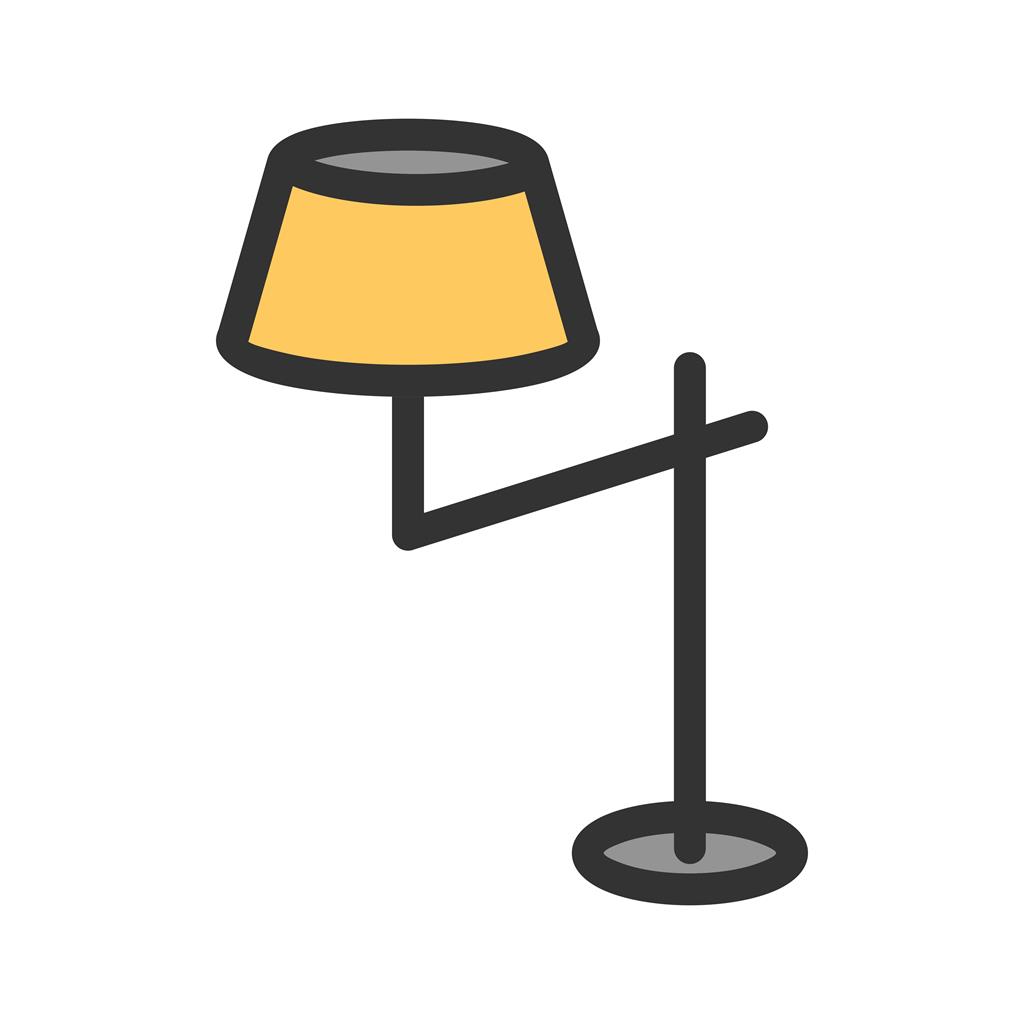 Lamp with stand Line Filled Icon - IconBunny