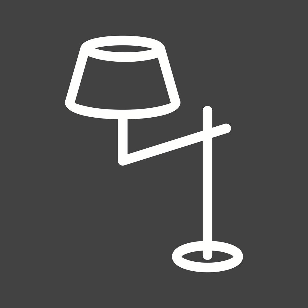 Lamp with stand Line Inverted Icon - IconBunny