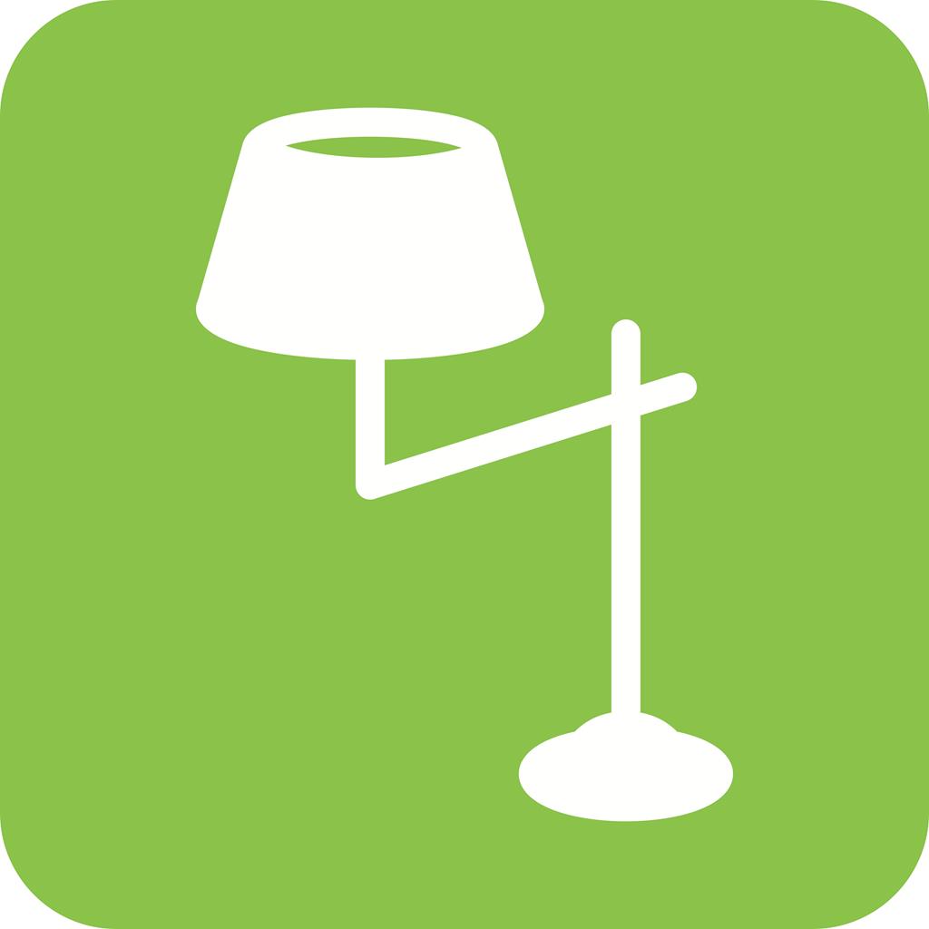 Lamp with stand Flat Round Corner Icon - IconBunny
