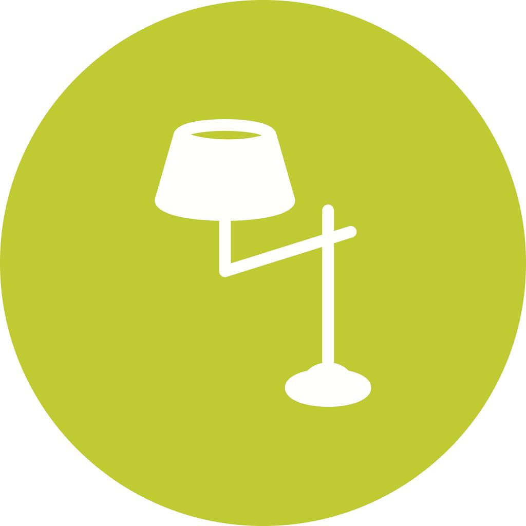 Lamp with stand Flat Round Icon - IconBunny