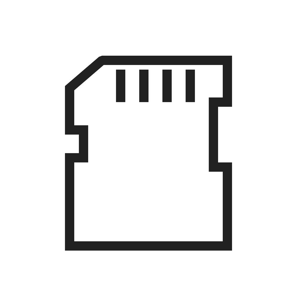 SD Card Line Icon - IconBunny