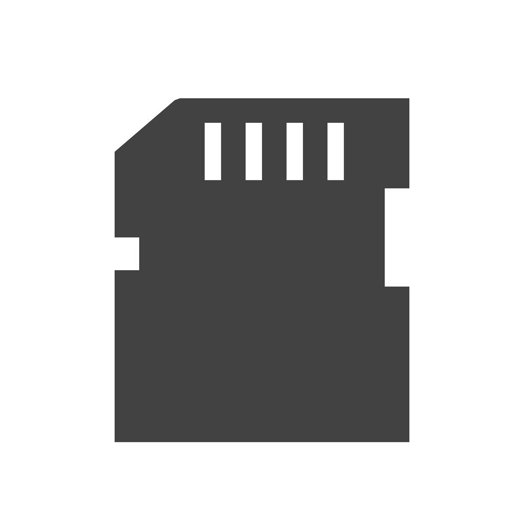 SD Card Glyph Icon - IconBunny