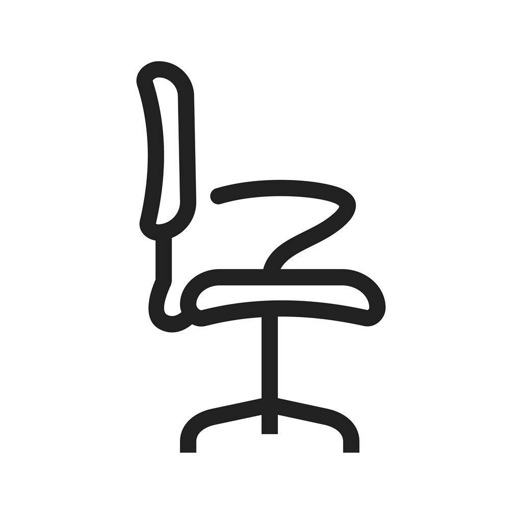 Office Chair II Line Icon - IconBunny