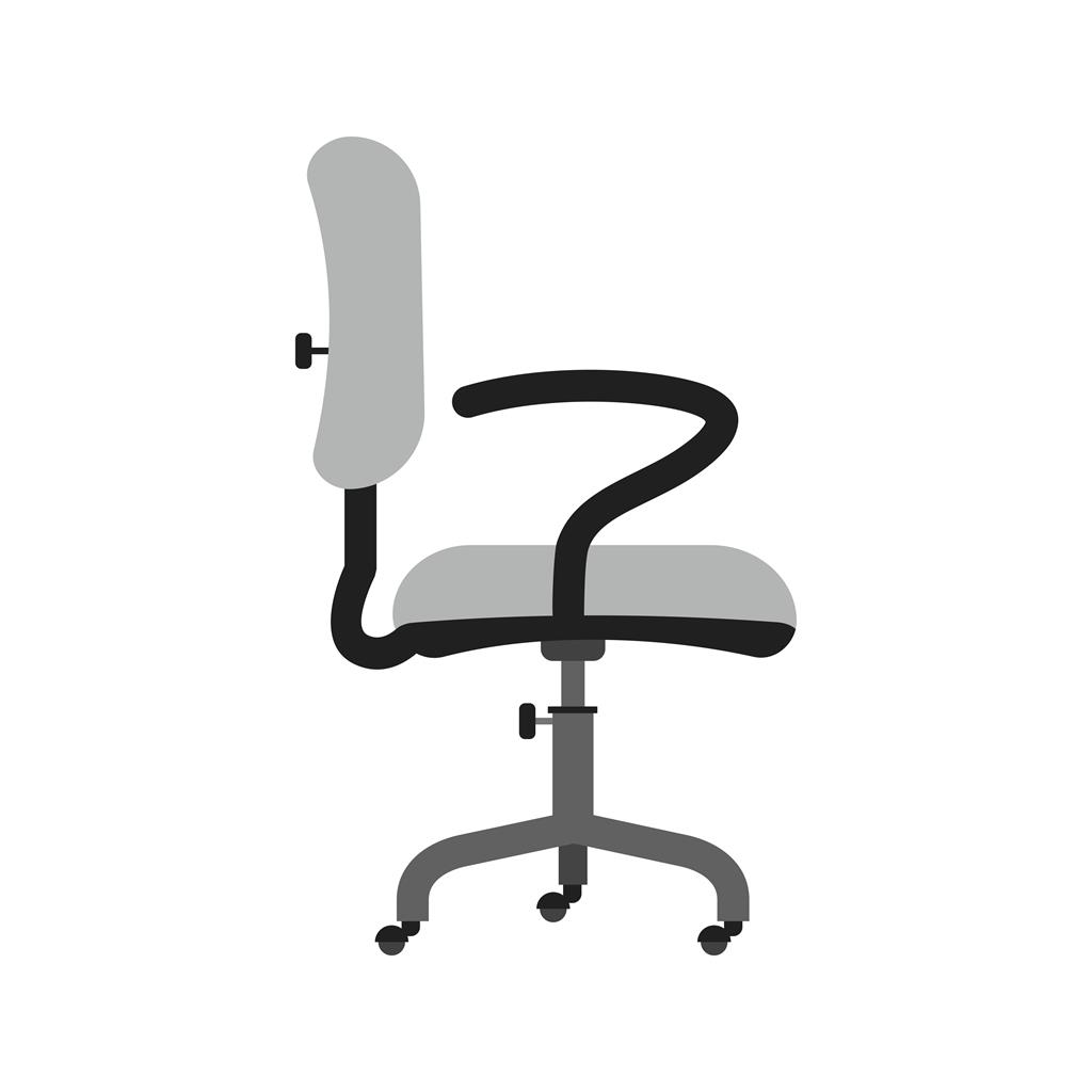 Office Chair II Greyscale Icon - IconBunny