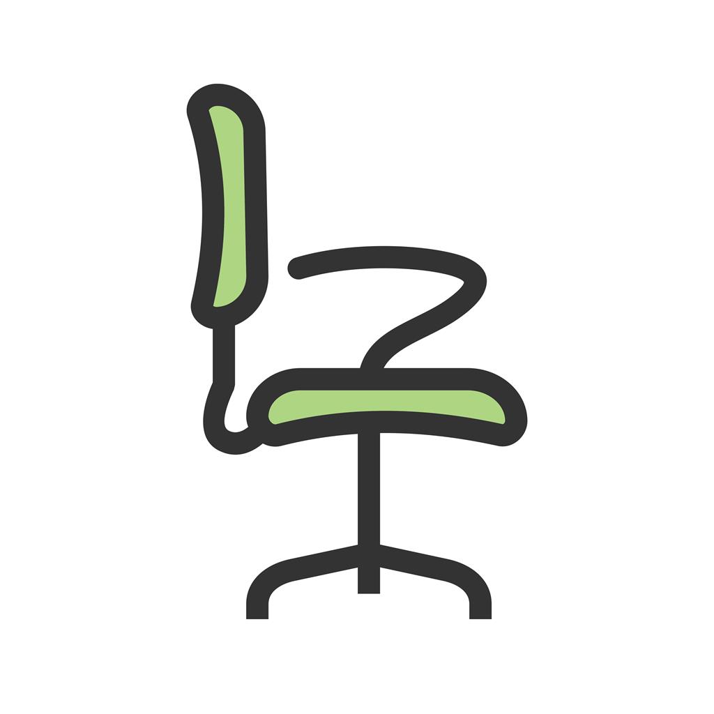 Office Chair II Line Filled Icon - IconBunny