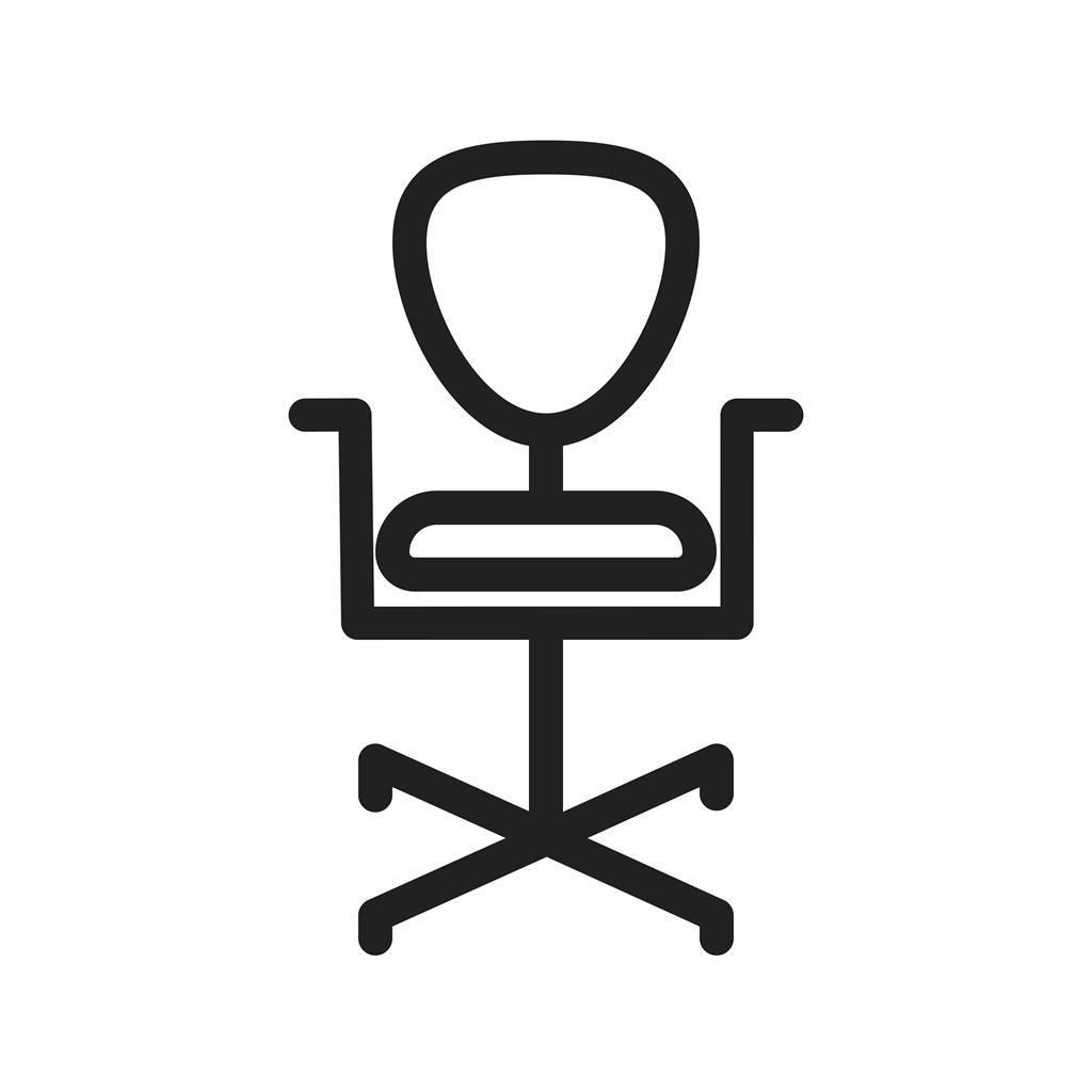 Office Chair III Line Icon - IconBunny