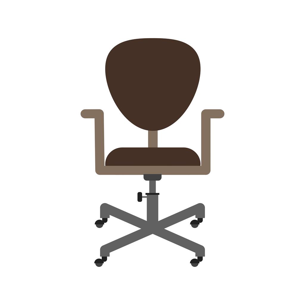 Office Chair III Flat Multicolor Icon - IconBunny