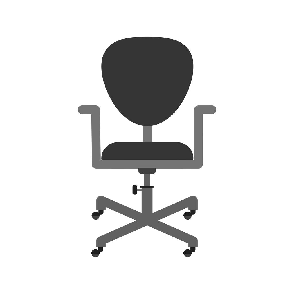 Office Chair III Greyscale Icon - IconBunny