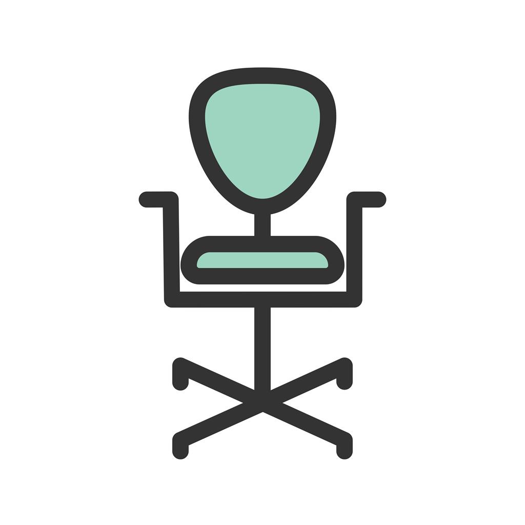Office Chair III Line Filled Icon - IconBunny