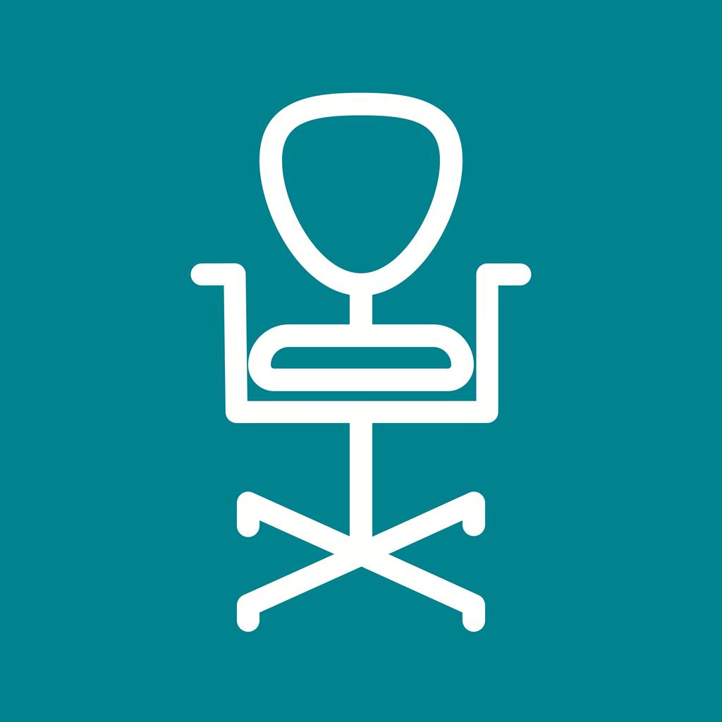 Office Chair III Line Multicolor B/G Icon - IconBunny