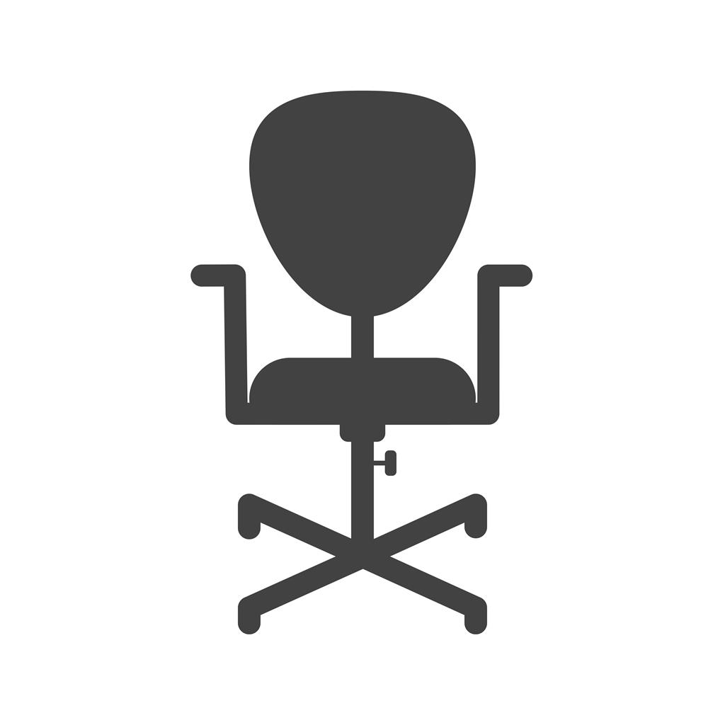 Office Chair III Glyph Icon - IconBunny