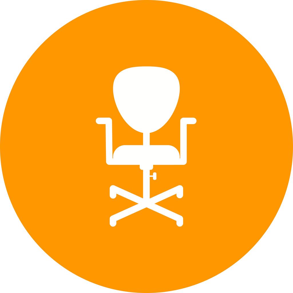 Office Chair III Flat Round Icon - IconBunny