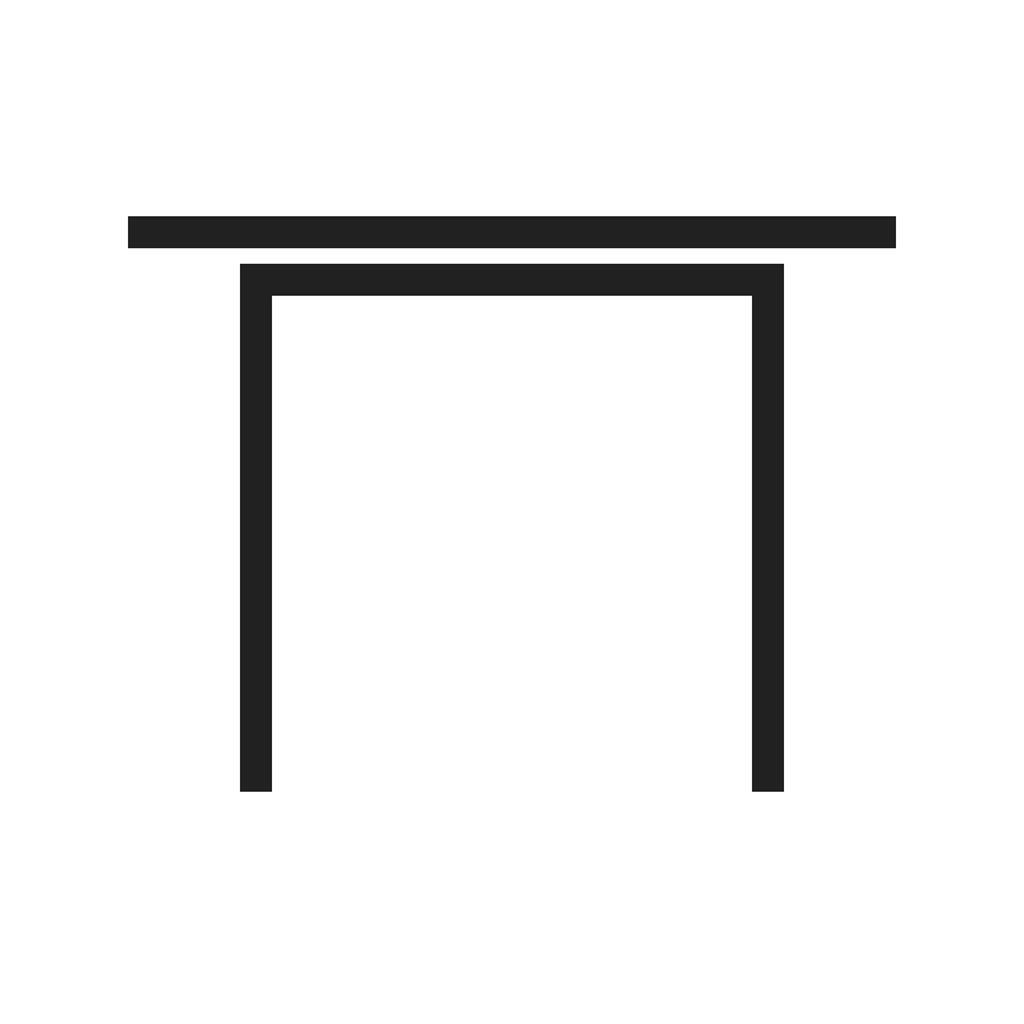 Simple Desk Line Icon - IconBunny
