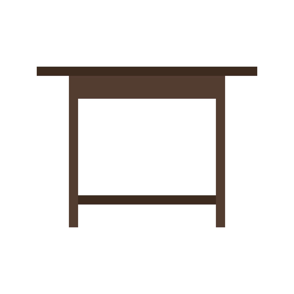 Simple Desk Flat Multicolor Icon - IconBunny