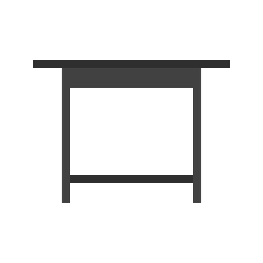 Simple Desk Greyscale Icon - IconBunny