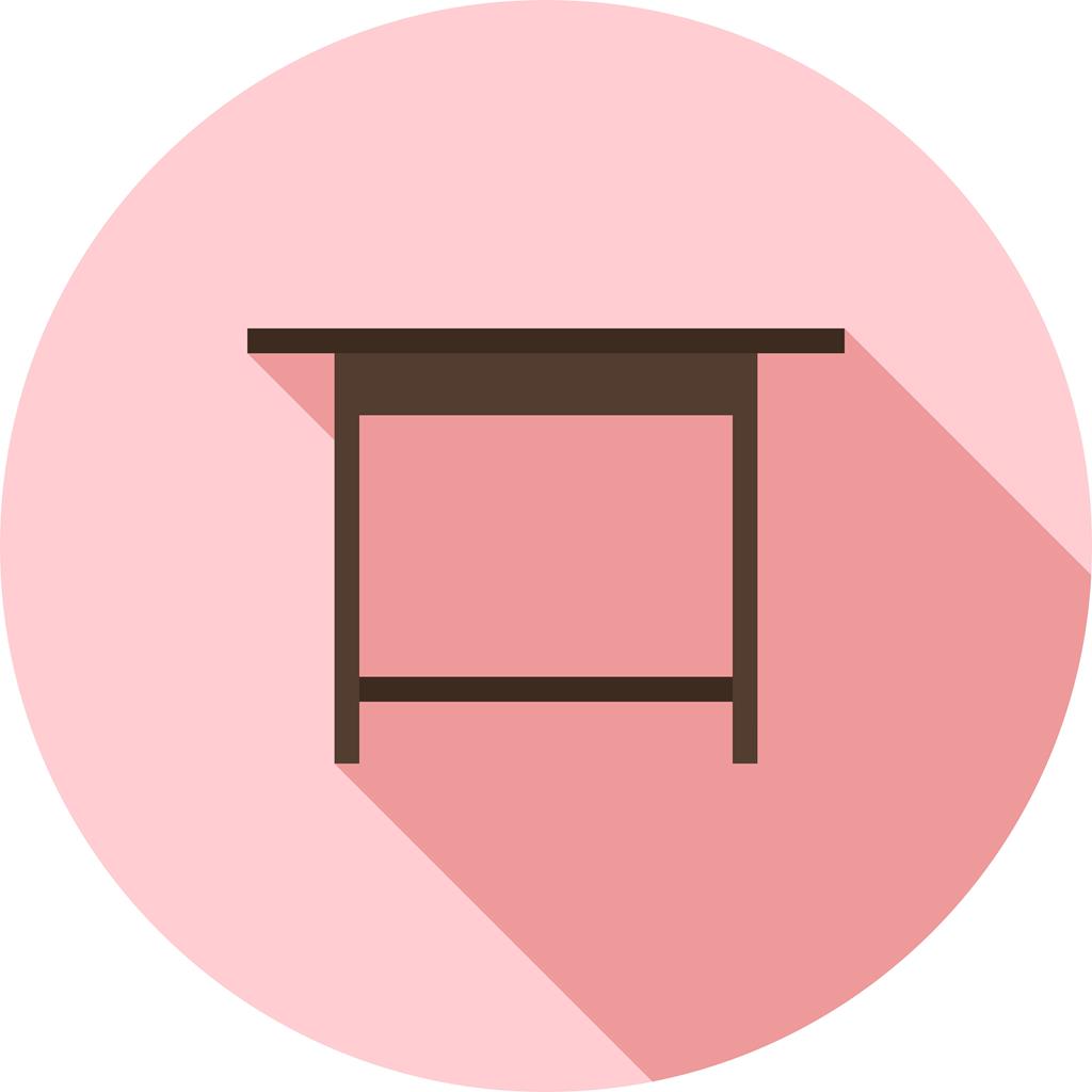 Simple Desk Flat Shadowed Icon - IconBunny